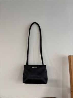 Vintage Black Women’s Shoulder Bag - Minimal Satin Handbag
